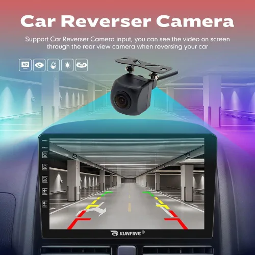 Vista 5 de 2G+64G CarPlay Android Navegación Automática Estéreo GPS Radio Reverse Cámara Pantalla 10 "IPS Pantalla Táctil Headunit Tablet Pad Media Player