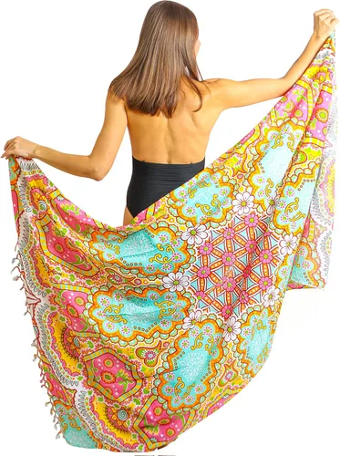 Vista 13 de Boho Chic Pareo - Pareo Mandala - Cubre Traje de Baño Bikini - Vestido de Playa - Envoltura