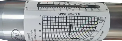 Vista 7 de Martillo de rebote profesional - Probador de resistencia al hormigón con rango de 10-60 MPa para edificios/puentes/construcción de carreteras