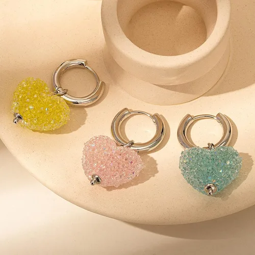 Vista 6 de C.Paravano Aretes de aro de oro de 18 quilates y plata esterlina para mujer