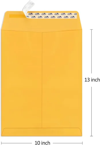 Vista 2 de ValBox Sobres de catálogo autoadhesivos de 10 x 13 pulgadas, 150 paquetes de sobres grandes de papel kraft marrón con solapa para despegar y sellar