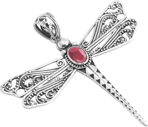 Vista 6 de Collar de plata de ley 925 para mujer, collar con colgante de piedras preciosas auténticas, collar con colgante hipoalergénico para regalo