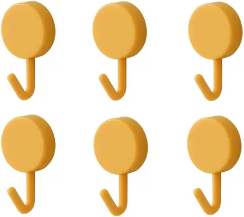 Vista 6 de Paquete de 6 ganchos adhesivos, bonitos ganchos para llaves para decoración de pared, para colgar sombrero, toalla, llave, gancho de toalla