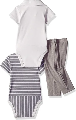 Vista 2 de Hanes Ultimate Baby - Conjunto de pantalones con cremallera y manga corta para bebé