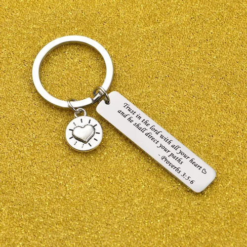 Vista 2 de Joyería motivacional para nuera, regalo para creyentes, regalo cristiano, regalo de graduación, llavero de fe, llavero de recordatorio diario