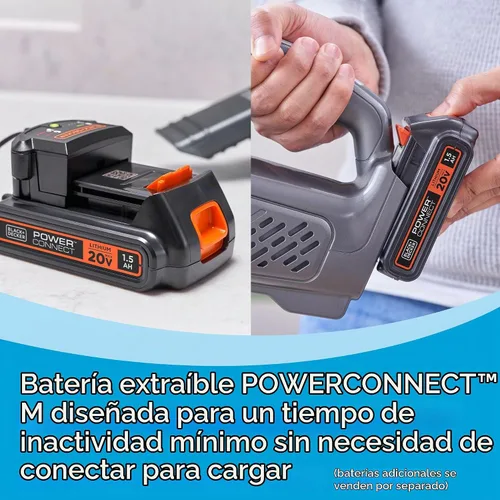 Vista 3 de BLACK+DECKER 20V MAX POWERCONNECT Aspiradora de mano, inalámbrica, batería no incluida, solo herramienta desnuda (BCHV001B)