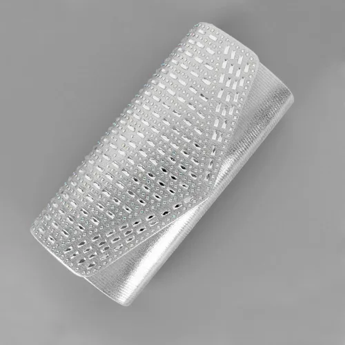 Vista 2 de Bolsos de noche de satén para mujer, monederos de diamantes de imitación, bolso formal con cadena de hombro
