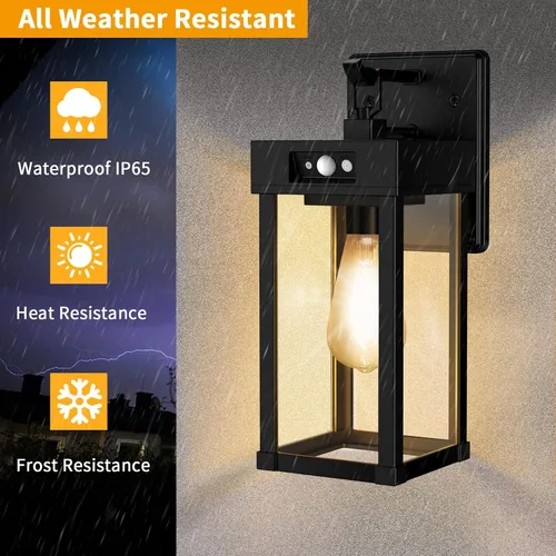 Vista 7 de Luces solares para exteriores con sensor de movimiento y 3 modos de iluminación, luces solares de pared impermeables para exteriores con panel