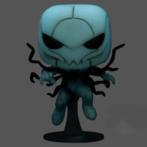 Vista 2 de Funko Pop! Venom Poison Spider-Man Glow in the Dark Chase (exclusivo de EE) con protector EcoTEK Pop
