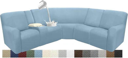 Vista 13 de Fundas impermeables de sofá reclinable modular para sofás reclinables, lavable en forma de L, para perros, fundas elásticas para sofá reclinable