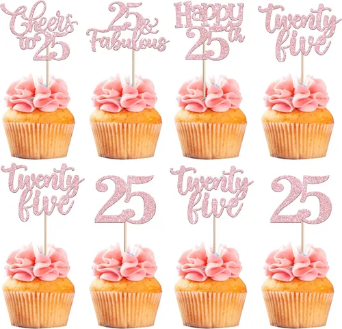 Vista 103 de 30 piezas de adornos para cupcakes de 12 cumpleaños feliz, brillantes doce, hola 12, felicitaciones a 12 años, adornos para cupcakes, 12