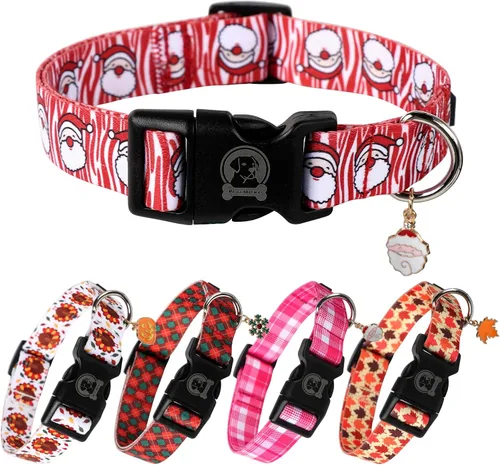 Vista 8 de MR. CHUBBYFACE - Collar de cumpleaños para perro con patrones, suave, ajustable, para perros pequeños, medianos y grandes