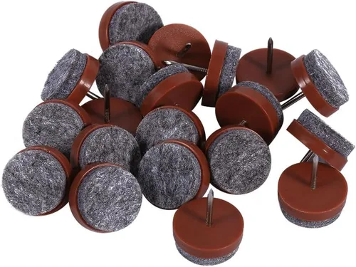 Vista 5 de Almohadillas redondas de fieltro resistentes para muebles, protectores de piso de madera dura para silla, mesa, escritorio, armario, sofá, sofá