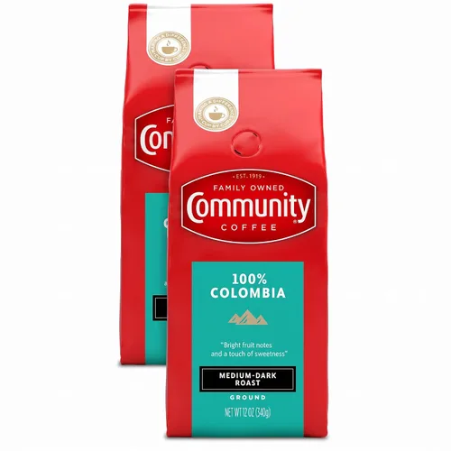 Vista 30 de Community Coffee 100% Colombia, café molido tostado medio oscuro, 12 onzas (paquete de 1)