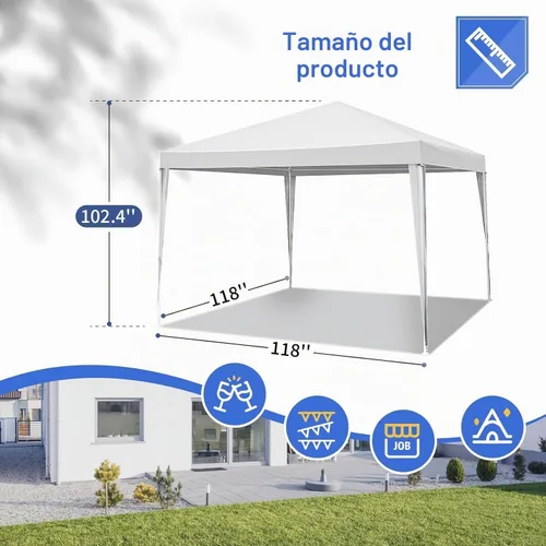 Vista 6 de Carpa para exteriores, carpa de fiesta de boda, refugio de campamento, refugio instantáneo comercial, tienda de campaña impermeable con paredes