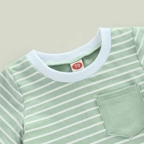 Vista 5 de Mubineo Conjunto de camiseta de verano para bebé y niño, camiseta de manga corta