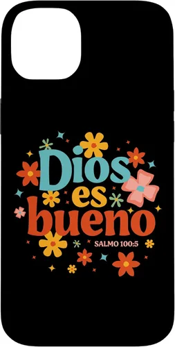 Vista 15 de Funda religiosa de la Biblia para iPhone 16 Dios Es Bueno Spanish Christian Jesus God