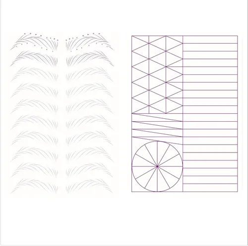 Vista 8 de 3 piezas de doble cara preimpresas trazos de silicona para la práctica de trazos de pelo de silicona para la práctica de microblading