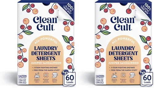 Vista 11 de Cleancult Hojas de detergente para ropa – Caja resellable – 3 enzimas que combaten las manchas – Sin fragancia – 60 cargas – Libre de productos