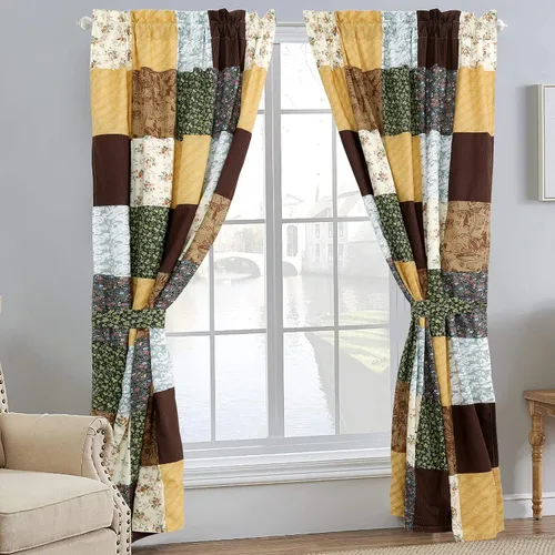 Vista 14 de Cozy Line Home Fashions Juego de ropa de cama reversible con diseño de mosaico real Brody Farmhouse Chocolate Plaid a rayas, colcha colcha