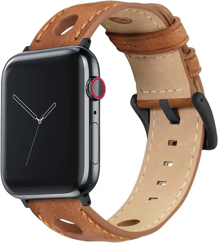Vista 17 de BARTON WATCH BANDS - Correas de reloj de cuero Horween compatibles con los modelos de Apple Watch - 1, 2, 3, 4, 5, 6, 7, 8, 9, 10, SE, Ultra y Ultra