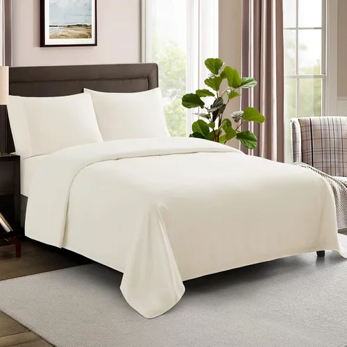 Vista 7 de Sábanas de tamaño Queen 100% algodón, hechas en Egipto, suaves de 600 hilos para colchón de cama tamaño Queen, juego de sábanas y fundas de almohada