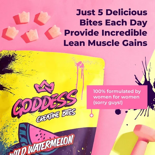 Vista 4 de Primal Queen Goddess Gomitas de Creatina – Creatina masticable baja en azúcar para mujeres Construye glúteos y músculos, recuperación más rápida
