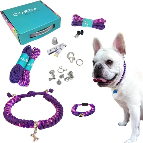 Vista 15 de CORDA Crafts - Kit de cuerda de paracaídas - Accesorios completos para hacer collar de perro y pulsera a juego del dueño - Tutorial en video fácil