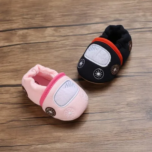 Vista 5 de Tenis de suela antideslizante para recién nacidos, pantuflas ajustables de dibujos animados, unisex, para niños y niñas, zapatos para primeros pasos