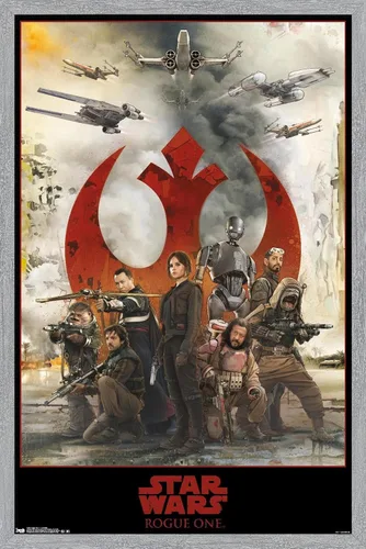 Vista 15 de Trends International Star Wars: Rogue One - Póster de pared de montaje, 14.725 x 22.375 pulgadas, versión enmarcada de madera de granero