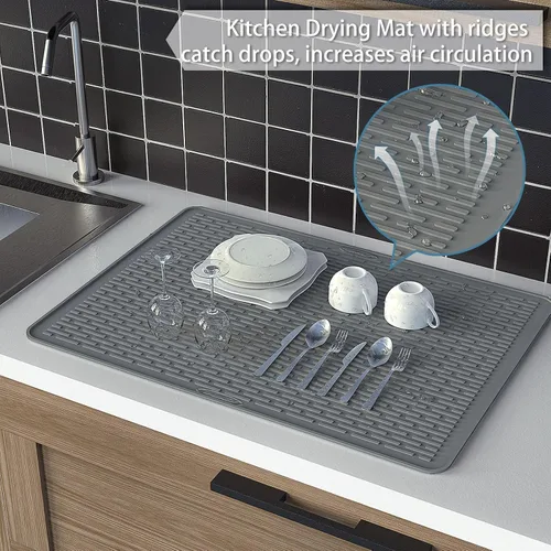 Vista 3 de Cubiertas superiores de estufa de silicona para estufa eléctrica, cubiertas de cocina para estufa eléctrica, tapete de gran tamaño de 31 x 21