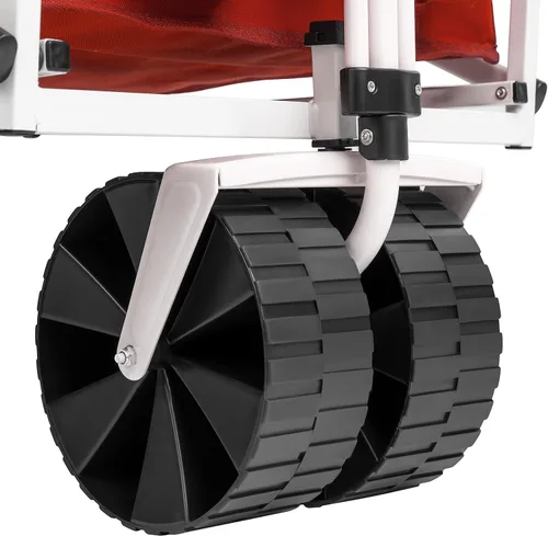 Vista 8 de YSC Carro de playa plegable – Carrito plegable con ruedas – Cesta de la compra – Carro de transporte diario – Carrito grande al aire libre – Carrito