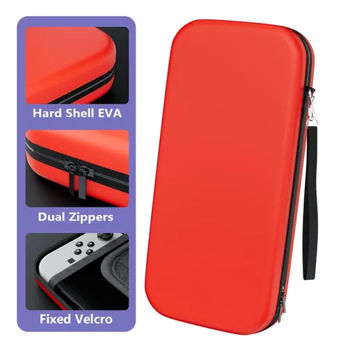 Vista 2 de taplzmg case for Nintendo switch Switch oled switch carrying case with 10 Game Cartridges Hard Shell Travel Switch Pouch for Console & Accessories