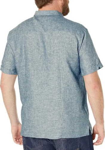 Vista 2 de Cubavera Camisa de manga corta con botones y un bolsillo para hombre