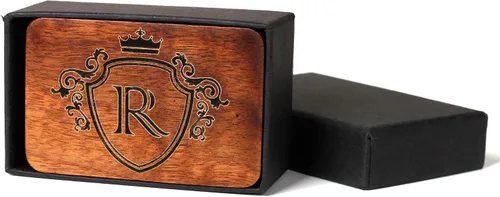 Vista 6 de Gemelos para hombre, con forma de movimiento, gemelos plateados con caja de madera de nogal inicial para marido, novio, novio, novio, novio, boda