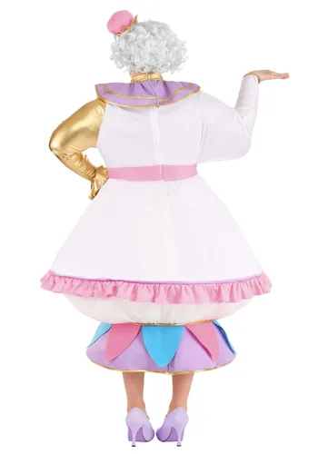 Vista 3 de Disfraz de Mrs. Potts para Mujeres Talla Plus de La Bella y la Bestia de Disney Multicolor