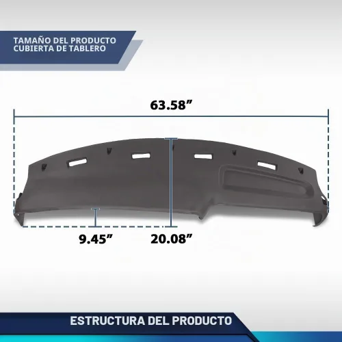 Vista 7 de PIT66 TPE Funda para salpicadero, Panel de tablero, Compatible con camioneta Dodge Ram 1500, 2500, 3500, 1994-1997, Marrón Flexible brown TPE Ram