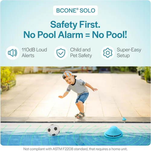 Vista 2 de Lifebuoy Alarmas de alarma de piscina individual para piscinas enterradas y sobre el suelo, alarma flotante para piscina no certificada ASTM F2208