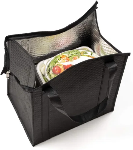 Vista 24 de Restaurantware Cater Tek - Bolsas para entrega de alimentos (14.9 x 13.1 x 9.4 pulgadas)