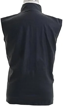 Vista 4 de Chaqueta marrón para hombre, chaleco de cuero, disfraz de cosplay de Halloween