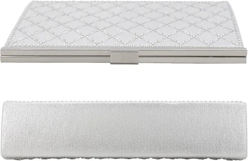 Vista 5 de Bolso de mano de metal con asa superior para mujer