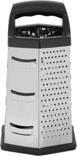 Vista 4 de Home Basics Rallador de queso de acero inoxidable de 6 caras, negro