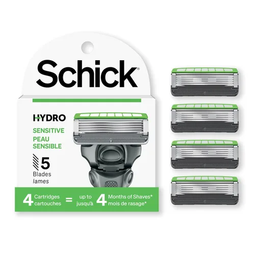 Vista 4 de Schick Hydro 5 Sense Hydrate - Recambios para maquinilla de afeitar para hombres, 4 unidades (paquete de 1)