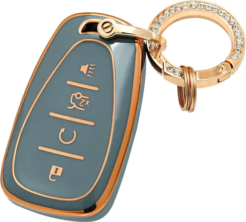 Vista 11 de OFFCURVE Funda para llavero Chevy con llavero para llavero de automóvil para Malibu Equinox Camaro Cruze Tahoe Traverse Blazer Volt Bolt Smart Key