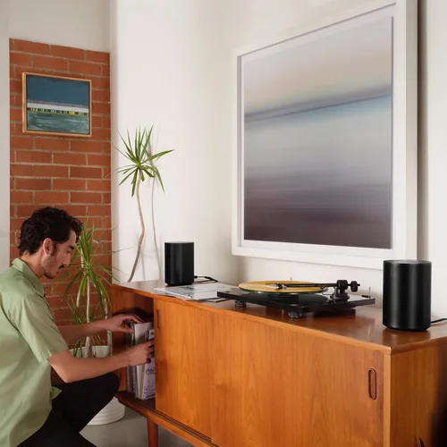 Vista 7 de Sonos Era 100 - Negro - Altavoz inteligente inalámbrico, habilitado para Alexa