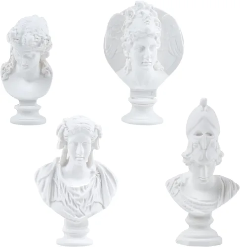Vista 8 de 4 piezas de pequeñas estatuas de ángeles de resina para decoración del hogar, 4 estilos