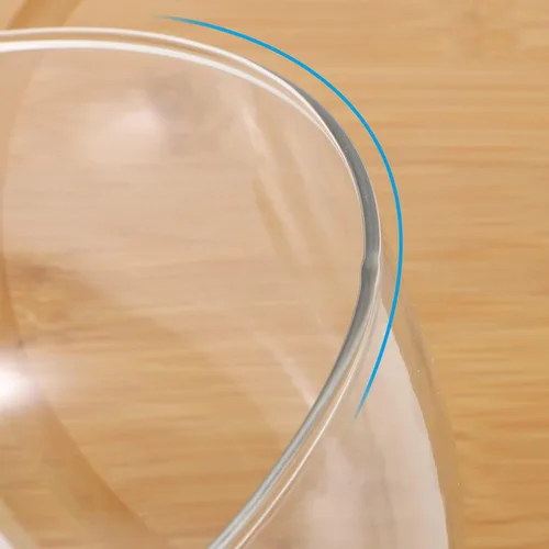 Vista 5 de DOITOOL Cúpula de vidrio con base de madera, soporte de vidrio para tartas, cúpula de cristal, cubierta de tarro de cristal transparente para postre