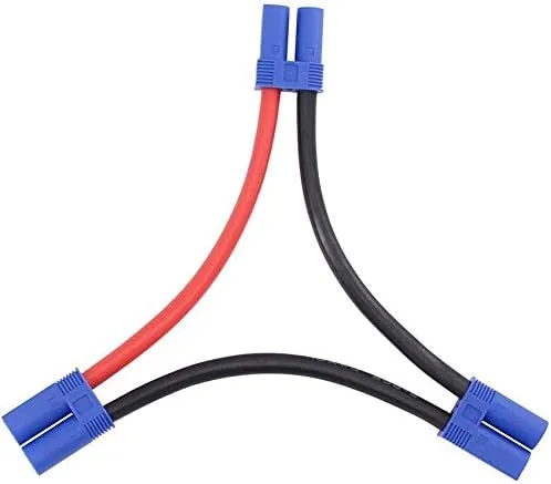 Vista 2 de FLYRC 2 unids EC5 serie serie conector de batería 12AWG cable de silicona suave adaptador para RC Lipo batería helicóptero Quadcopter