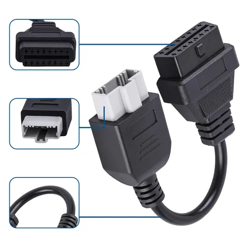 Vista 6 de 5Pin a 16 pin OBD2 OBDII adaptador de cable Herramientas de diagnóstico Cable OBD para Hon-da