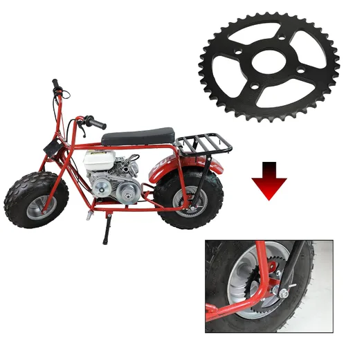 Vista 6 de YOXUFA 40/41/420 cadena 40T diente mini rueda dentada 1.575 in diámetro para Coleman BT200X CT200U CT200U-EX Baja Warrior TrailMaster Massimo MB165